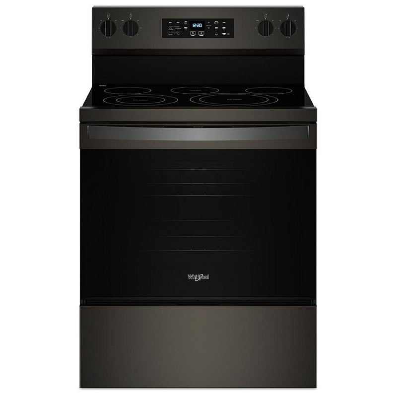 Whirlpool YWFES5030RV Electric Range, 5.3 cu. ft. Capacity, 30 inch Exterior Width, Convection, 5 Burners, Storage Drawer, Yes, Self Clean, 3,000 W Highest Element, Black Stainless Steel colour