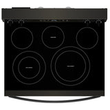 Whirlpool YWFES5030RV Electric Range, 5.3 cu. ft. Capacity, 30 inch Exterior Width, Convection, 5 Burners, Storage Drawer, Yes, Self Clean, 3,000 W Highest Element, Black Stainless Steel colour