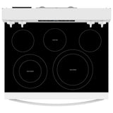 Whirlpool YWFES5030RW Electric Range, 5.3 cu. ft. Capacity, 30 inch Exterior Width, Convection, 5 Burners, Storage Drawer, Yes, Self Clean, 3,000 W Highest Element, White colour