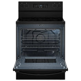 Whirlpool YWFES5730SB Electric Range, 5.3 cu. ft. Capacity, 30 inch Exterior Width, Convection, 5 Burners, Storage Drawer, Air Fry, Self Clean, 3,000 W Highest Element, Black colour