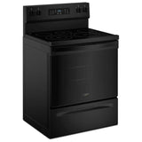 Whirlpool YWFES5730SB Electric Range, 5.3 cu. ft. Capacity, 30 inch Exterior Width, Convection, 5 Burners, Storage Drawer, Air Fry, Self Clean, 3,000 W Highest Element, Black colour