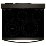 Whirlpool YWFES5730SV Electric Range, 5.3 cu. ft. Capacity, 30 inch Exterior Width, Convection, 5 Burners, Storage Drawer, Air Fry, Self Clean, 3,000 W Highest Element, Black Stainless colour