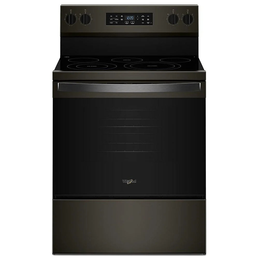 Whirlpool YWFES5730SV Electric Range, 5.3 cu. ft. Capacity, 30 inch Exterior Width, Convection, 5 Burners, Storage Drawer, Air Fry, Self Clean, 3,000 W Highest Element, Black Stainless colour
