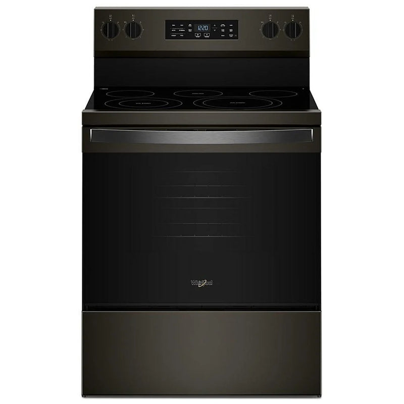 Whirlpool YWFES5730SV Electric Range, 5.3 cu. ft. Capacity, 30 inch Exterior Width, Convection, 5 Burners, Storage Drawer, Air Fry, Self Clean, 3,000 W Highest Element, Black Stainless colour