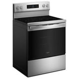 Whirlpool YWFES5730SZ Electric Range, 5.3 cu. ft. Capacity, 30 inch Exterior Width, Convection, 5 Burners, Storage Drawer, Air Fry, Self Clean, 3,000 W Highest Element, FingerPrint Resistant Stainless Steel colour