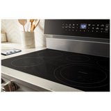 Whirlpool YWFES7030SZ Electric Range, 5.3 cu. ft. Capacity, 30 inch Exterior Width, True Convection, 5 Burners, Storage Drawer, Air Fry, Self Clean, 3,000 W Highest Element, FingerPrint Resistant Stainless Steel colour