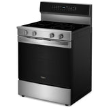 Whirlpool YWFES7030SZ Electric Range, 5.3 cu. ft. Capacity, 30 inch Exterior Width, True Convection, 5 Burners, Storage Drawer, Air Fry, Self Clean, 3,000 W Highest Element, FingerPrint Resistant Stainless Steel colour