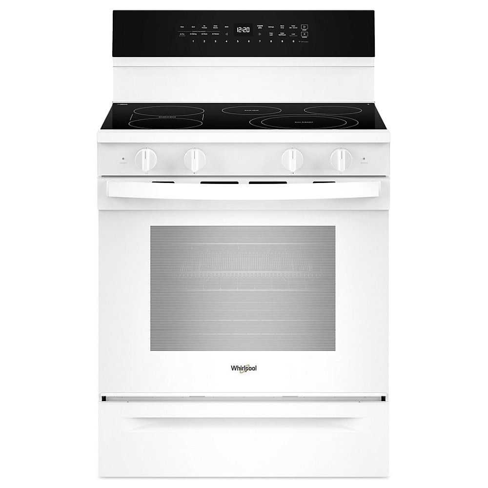 Whirlpool YWFES7530RW Electric Range, 5.3 cu. ft. Capacity, 30 inch Exterior Width, True Convection, 5 Burners, Storage Drawer, Yes, Self Clean, 3,000 W Highest Element, White colour