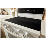 Whirlpool YWFES7530RW Electric Range, 5.3 cu. ft. Capacity, 30 inch Exterior Width, True Convection, 5 Burners, Storage Drawer, Yes, Self Clean, 3,000 W Highest Element, White colour