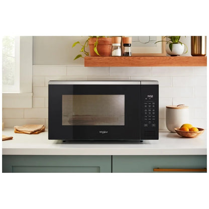 Whirlpool YWMCS7022RB Countertop Microwave, 1.6 cu. ft. Capacity, 1,100 W Watts, 12.25 inch Height, Black colour