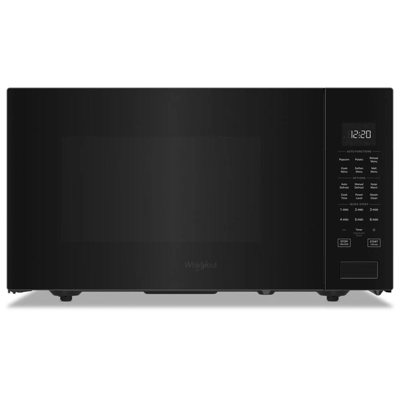 Whirlpool YWMCS7022RB Countertop Microwave, 1.6 cu. ft. Capacity, 1,100 W Watts, 12.25 inch Height, Black colour