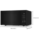 Whirlpool YWMCS7022SB Countertop Microwave, 22 inch Exterior Width, 1.6 cu. ft. Capacity, 1,100 W Watts, Black colour
