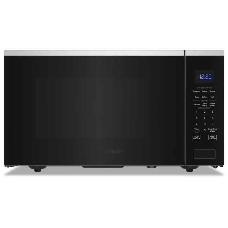Whirlpool YWMCS7022SS Countertop Microwave, 22 inch Exterior Width, 1.6 cu. ft. Capacity, 1,100 W Watts, Stainless Steel colour