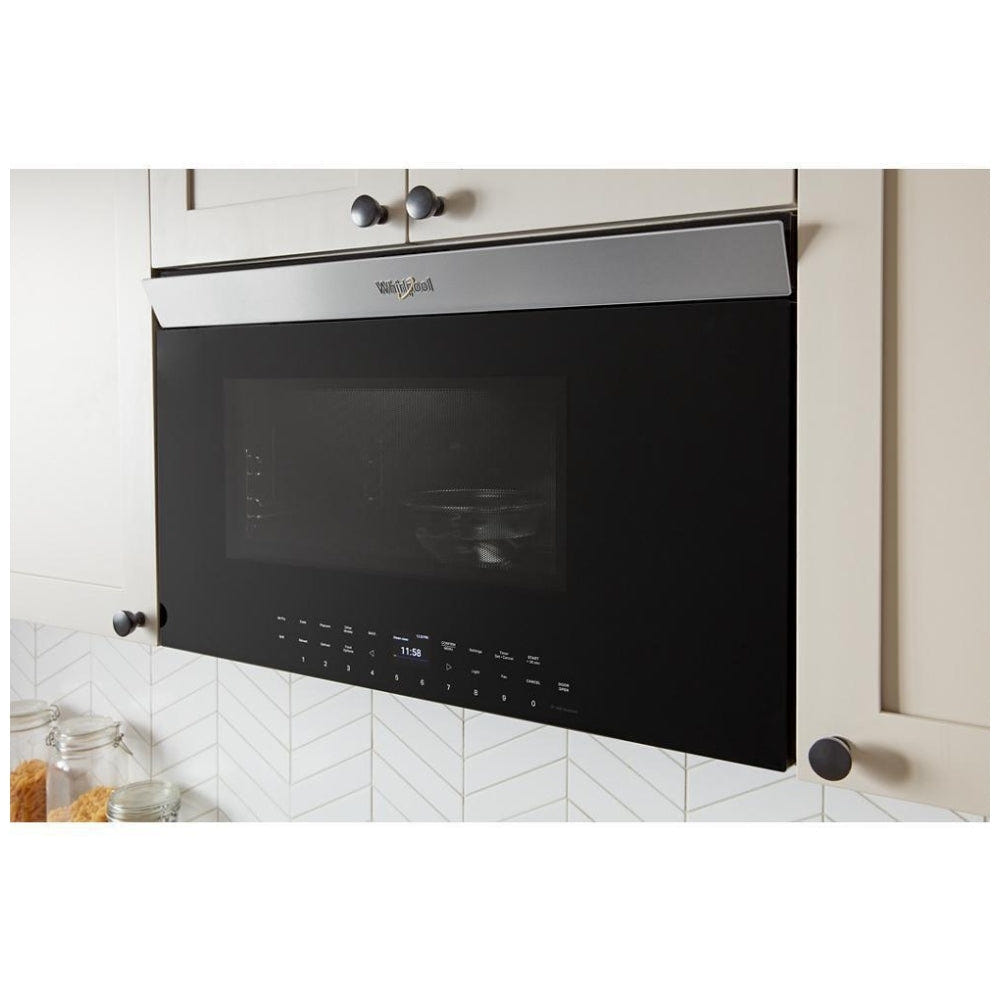 Whirlpool YWMMF7330RZ Over the Range Microwave, 30 inch Exterior Width, 1.1 cu. ft. Capacity, Stainless Steel colour Air Fry/Roast/Grill Mode