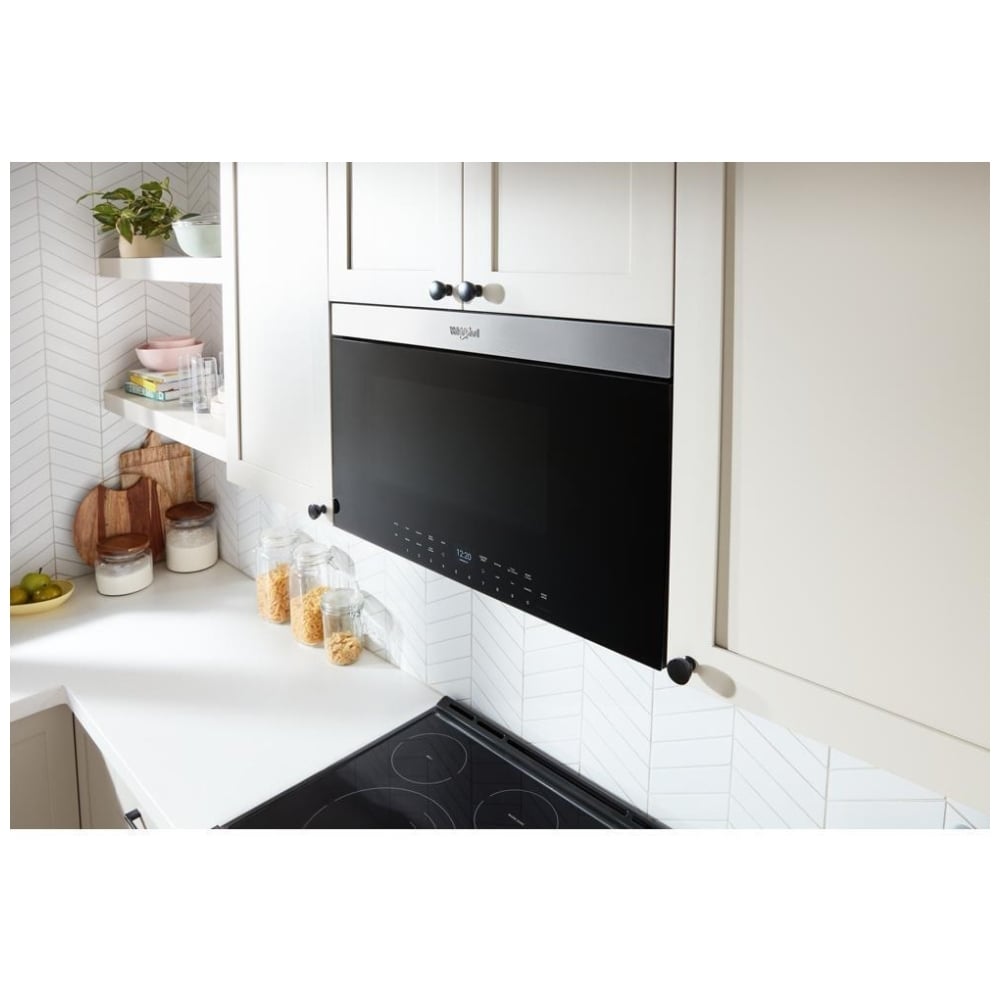 Whirlpool YWMMF7330RZ Over the Range Microwave, 30 inch Exterior Width, 1.1 cu. ft. Capacity, Stainless Steel colour Air Fry/Roast/Grill Mode