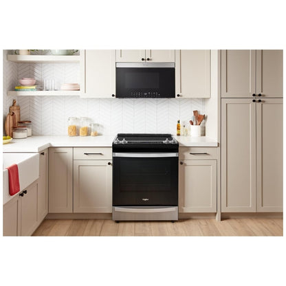 Whirlpool YWMMF7330RZ Over the Range Microwave, 30 inch Exterior Width, 1.1 cu. ft. Capacity, Stainless Steel colour Air Fry/Roast/Grill Mode