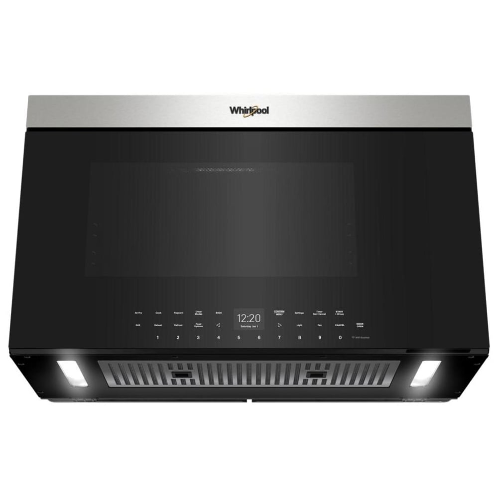 Whirlpool YWMMF7330RZ Over the Range Microwave, 30 inch Exterior Width, 1.1 cu. ft. Capacity, Stainless Steel colour Air Fry/Roast/Grill Mode