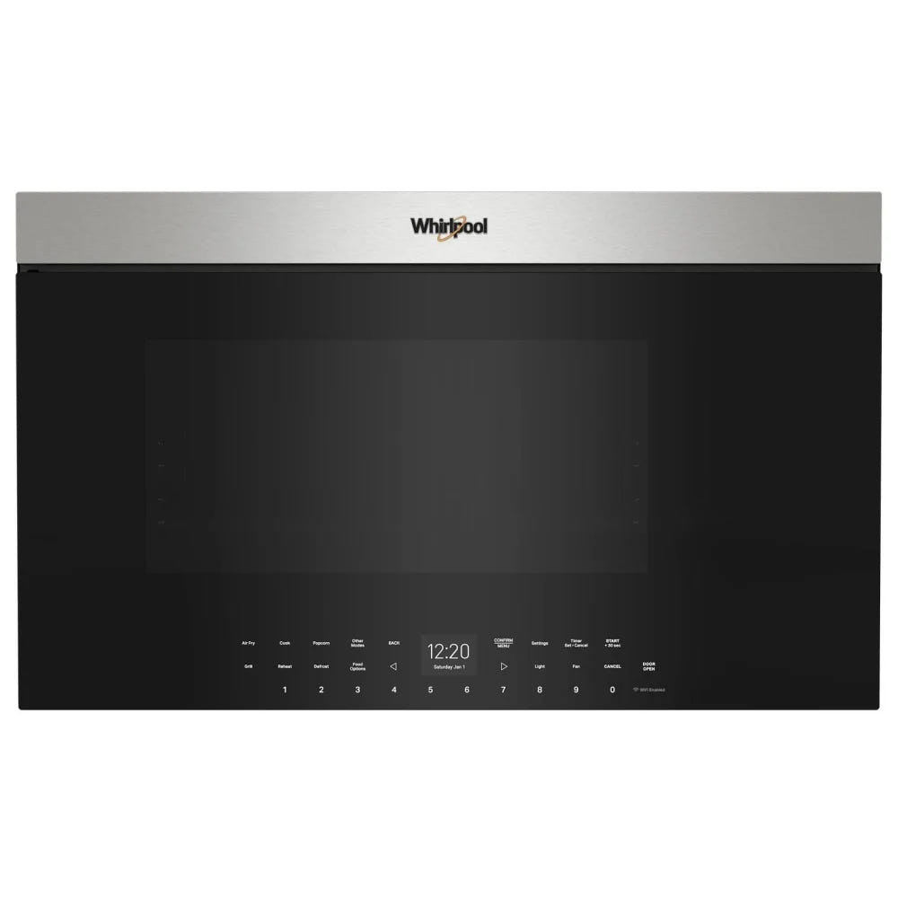 Whirlpool YWMMF7330RZ Over the Range Microwave, 30 inch Exterior Width, 1.1 cu. ft. Capacity, 400 CFM, Convection, 900 W Watts, LED, 17.88 inch Height, Stainless Steel colour Air Fry/Roast/Grill Mode