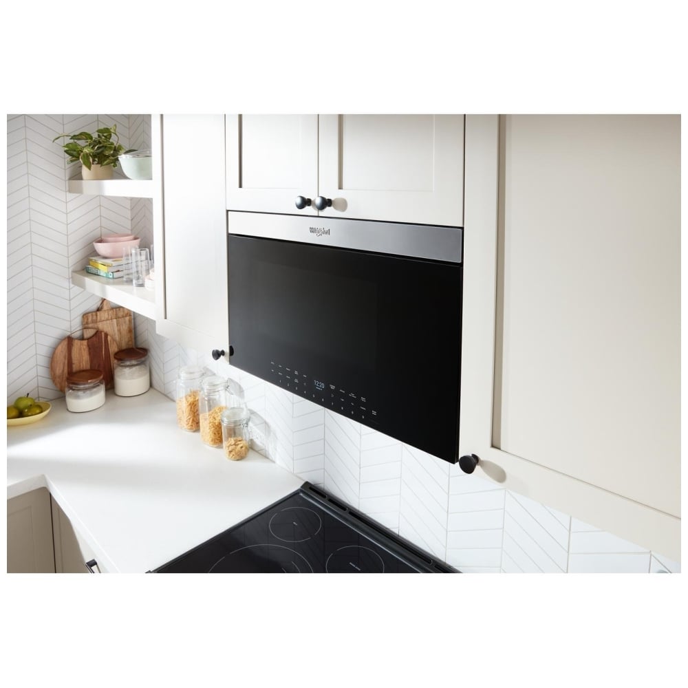 Whirlpool YWMMF7330RZ Over the Range Microwave, 30 inch Exterior Width, 1.1 cu. ft. Capacity, Stainless Steel colour Air Fry/Roast/Grill Mode