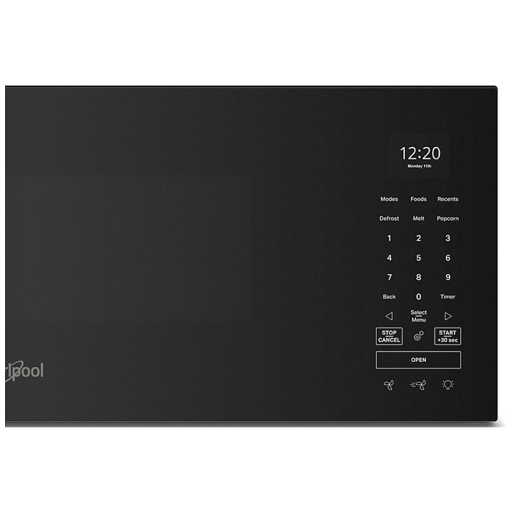 Whirlpool YWML75011HB Over the Range Microwave, 30 inch Exterior Width, 1.1 cu. ft. Capacity, 400 CFM, 1000 W Watts, LED, 10 5/16 inch Height, Black colour