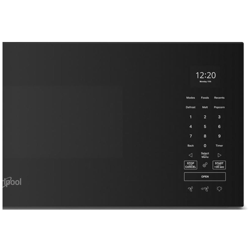 Whirlpool YWML75011HB Over the Range Microwave, 30 inch Exterior Width, 1.1 cu. ft. Capacity, 400 CFM, 1,000 W Watts, LED, Black colour
