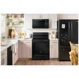 Whirlpool YWMMS3130RB Over the Range Microwave, 30 inch Exterior Width, 1.7 cu. ft. Capacity, 300 CFM, 900 W Watts, Incandescent , Black colour