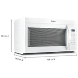 Whirlpool YWMMS3130RW Over the Range Microwave, 30 inch Exterior Width, 1.7 cu. ft. Capacity, 300 CFM, 900 W Watts, Incandescent , White colour