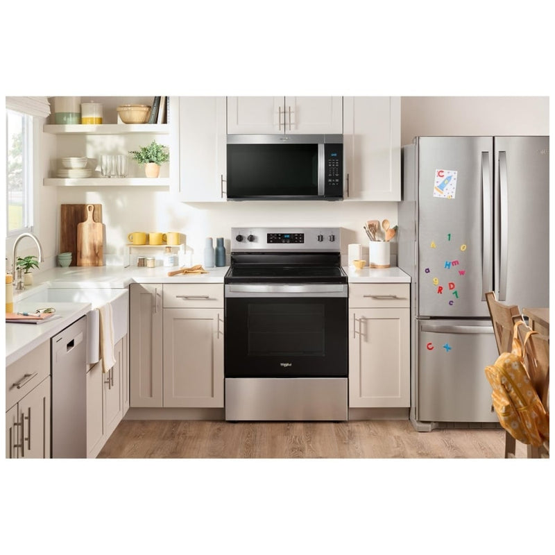Whirlpool YWMMS3130RZ Over the Range Microwave, 30 inch Exterior Width, 1.7 cu. ft. Capacity, 300 CFM, 900 W Watts, Incandescent , Finger Print Resistant Stainless Steel colour