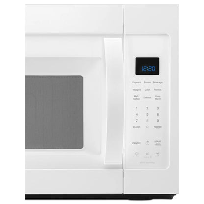 Whirlpool YWMMS3230SW Over the Range Microwave, 30 inch Exterior Width, 1.9 cu. ft. Capacity, 300 CFM, 1,000 W Watts, Incandescent , White colour