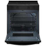 Whirlpool YWSES3330TB Electric Range, 5.3 cu. ft. Capacity, 30 inch Exterior Width, 5 Burners, Storage Drawer, Steam Clean, 3,000 W Highest Element, Black colour, FlexHeat™ Elements