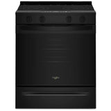 Whirlpool YWSES3330TB Electric Range, 5.3 cu. ft. Capacity, 30 inch Exterior Width, 5 Burners, Storage Drawer, Steam Clean, 3,000 W Highest Element, Black colour, FlexHeat™ Elements