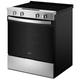 Whirlpool YWSES3330TS Electric Range, 5.3 cu. ft. Capacity, 30 inch Exterior Width, 5 Burners, Storage Drawer, Steam Clean, 3,000 W Highest Element, Stainless Steel colour, FlexHeat™ Elements