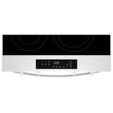 Whirlpool YWSES3330TW Electric Range, 5.3 cu. ft. Capacity, 30 inch Exterior Width, 5 Burners, Storage Drawer, Steam Clean, 3,000 W Highest Element, White colour, FlexHeat™ Elements