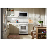 Whirlpool YWSES4530TW Electric Range, 5.3 cu. ft. Capacity, 30 inch Exterior Width, 5 Burners, Storage Drawer, Air Fry, Steam Clean, 3,000 W Highest Element, White colour, FlexHeat™ Elements