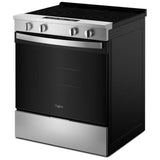 Whirlpool YWSES4530TZ Electric Range, 5.3 cu. ft. Capacity, 30 inch Exterior Width, 5 Burners, Storage Drawer, Air Fry, Steam Clean, 3,000 W Highest Element, FingerPrint Resistant Stainless colour, FlexHeat™ Elements