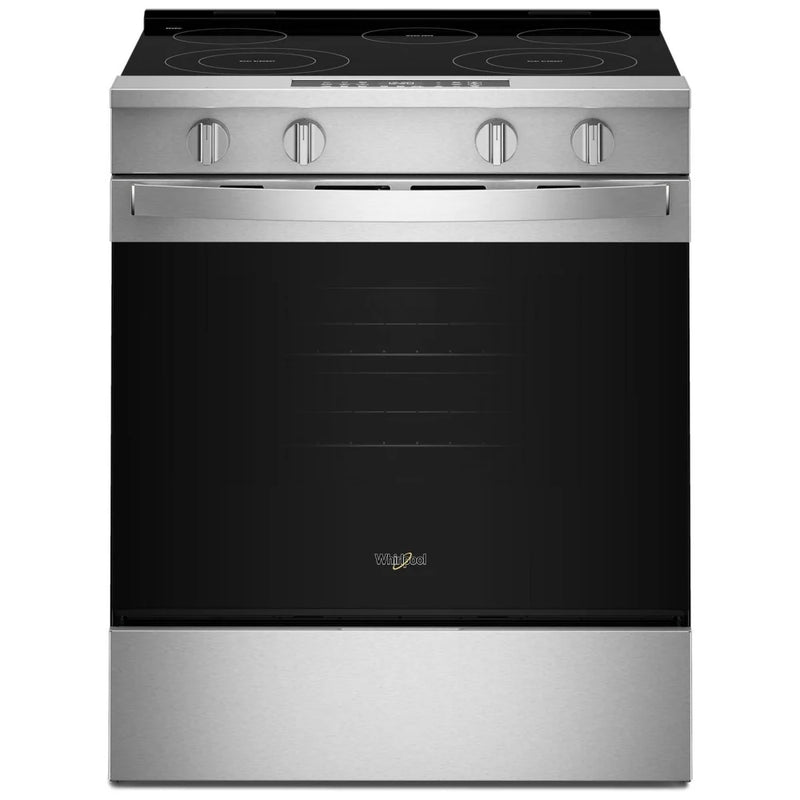 Whirlpool YWSES4530TZ Electric Range, 5.3 cu. ft. Capacity, 30 inch Exterior Width, 5 Burners, Storage Drawer, Air Fry, Steam Clean, 3,000 W Highest Element, FingerPrint Resistant Stainless colour, FlexHeat™ Elements