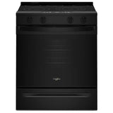 Whirlpool YWSES5030SB Electric Range, 5.3 cu. ft. Capacity, 30 inch Exterior Width, Convection, 5 Burners, Storage Drawer, Air Fry, Steam & Self Clean, 3,000 W Highest Element, Black colour