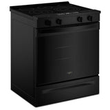 Whirlpool YWSES5030SB Electric Range, 5.3 cu. ft. Capacity, 30 inch Exterior Width, Convection, 5 Burners, Storage Drawer, Air Fry, Steam & Self Clean, 3,000 W Highest Element, Black colour