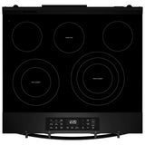 Whirlpool YWSES5030SB Electric Range, 5.3 cu. ft. Capacity, 30 inch Exterior Width, Convection, 5 Burners, Storage Drawer, Air Fry, Steam & Self Clean, 3,000 W Highest Element, Black colour