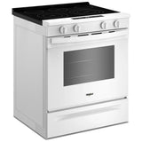 Whirlpool YWSES5030SW Electric Range, 5.3 cu. ft. Capacity, 30 inch Exterior Width, Convection, 5 Burners, Storage Drawer, Air Fry, Steam & Self Clean, 3,000 W Highest Element, White colour