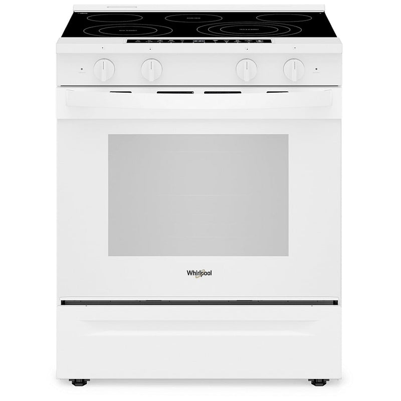 Whirlpool YWSES7530RW Electric Range, 5.3 cu. ft. Capacity, 30 inch Exterior Width, True Convection, 5 Burners, Storage Drawer, Yes, Steam & Self Clean, White colour