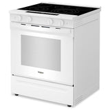 Whirlpool YWSES7530RW Electric Range, 5.3 cu. ft. Capacity, 30 inch Exterior Width, True Convection, 5 Burners, Storage Drawer, Yes, Steam & Self Clean, White colour