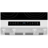 Whirlpool YWSES7530RW Electric Range, 5.3 cu. ft. Capacity, 30 inch Exterior Width, True Convection, 5 Burners, Storage Drawer, Yes, Steam & Self Clean, White colour
