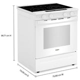 Whirlpool YWSES7530RW Electric Range, 5.3 cu. ft. Capacity, 30 inch Exterior Width, True Convection, 5 Burners, Storage Drawer, Yes, Steam & Self Clean, White colour