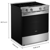 Whirlpool YWSES7530RZ Electric Range, 5.3 cu. ft. Capacity, 30 inch Exterior Width, True Convection, Storage Drawer, Yes, Steam & Self Clean, 12 W Highest Element, Stainless Steel colour