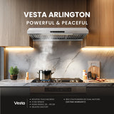 Vesta Arlington 30" Black Stainless Steel Under Cabinet Range Hood