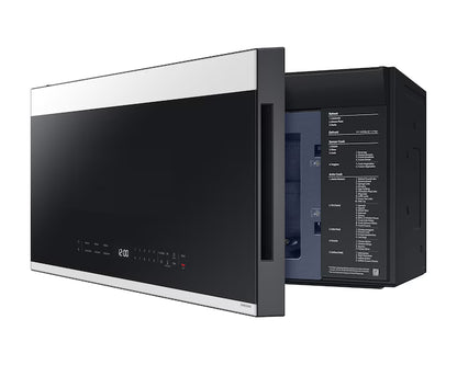 Samsung ME21DB650012AC Over the Range Microwave, 30 inch Exterior Width, 2.1 cu. ft. Capacity, 400 CFM, 950 W Watts, LED, White Glass colour