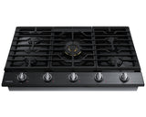 Samsung NA36N7755TG - NA36N7755TG/AA Gas Cooktop, 36 inch Exterior Width, 5 Burners, 22,000 BTU Highest Burner, Black Stainless Steel colour
