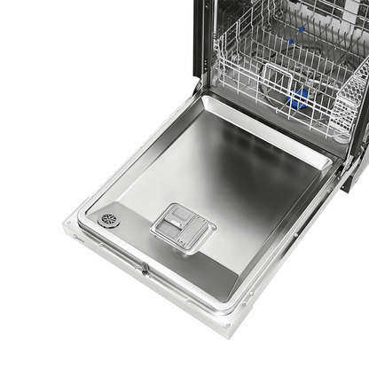 Midea MDF24P2BWW 24” Front Control Hybrid Tub Dishwasher in White