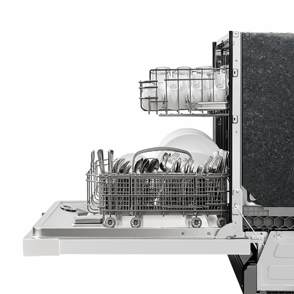 Midea MDF24P2BWW 24” Front Control Hybrid Tub Dishwasher in White